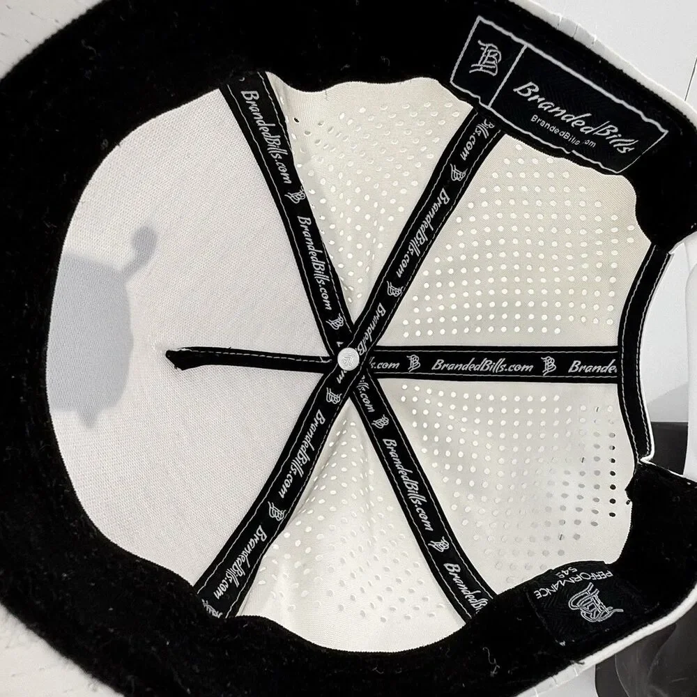 Branded Bills Nash White Golf Hat Snapback Rope Performance Cap - Picture 9 of 15